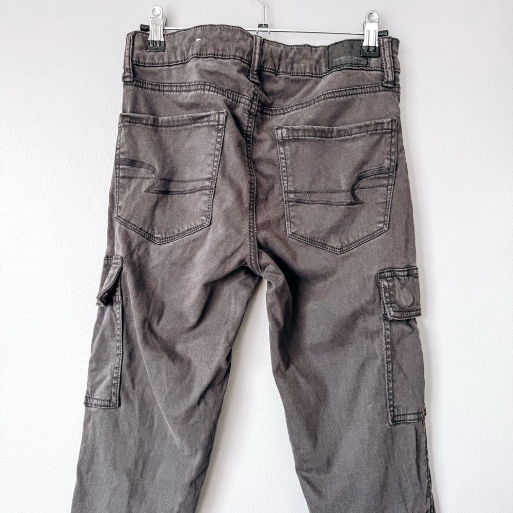 American Eagle Super Super Stretch High Rise Cargo Jogger Brown Size 4 - Picture 5 of 8